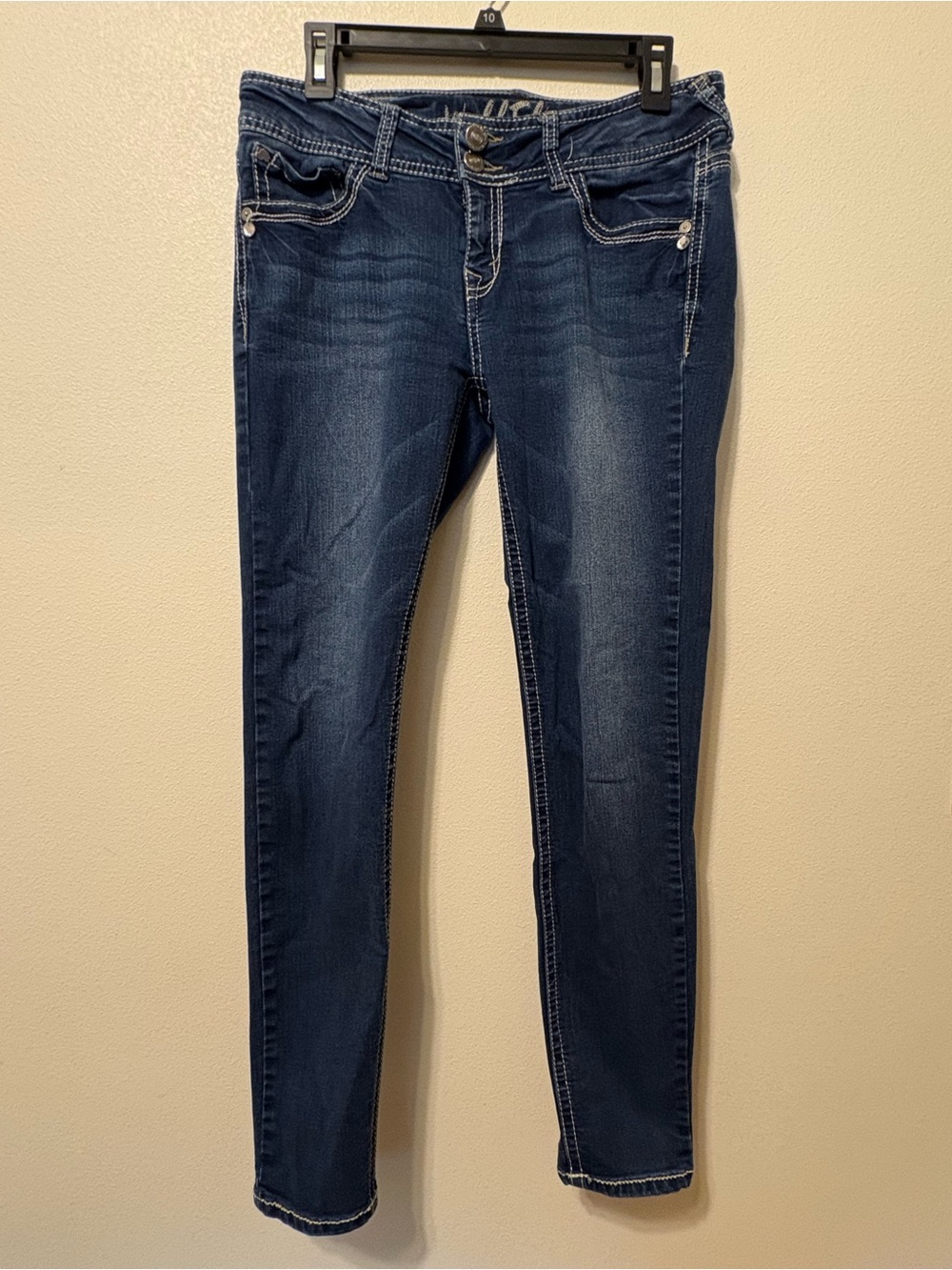 Wallflower Dark Blue Skinny Stretch Jeans